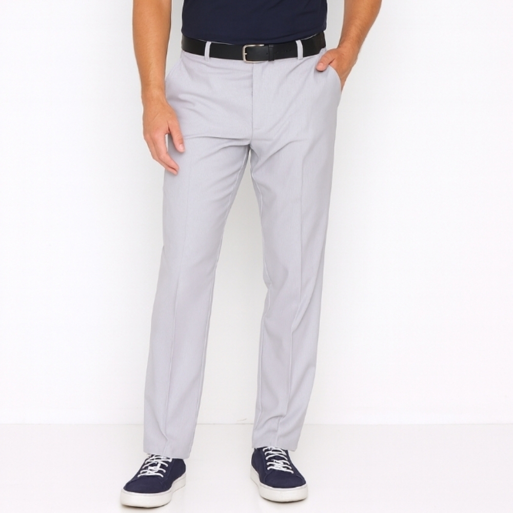 Adidas Mens Climalite Mini Striped Golf Pants Gray Stripe 42 / 32